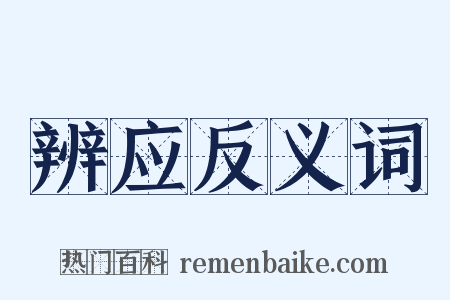 辨应反义词是什么意思的图片
